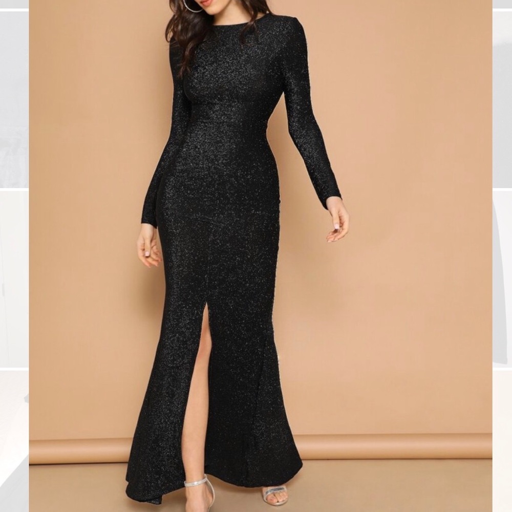 Backless Glitter Mermaid Dress